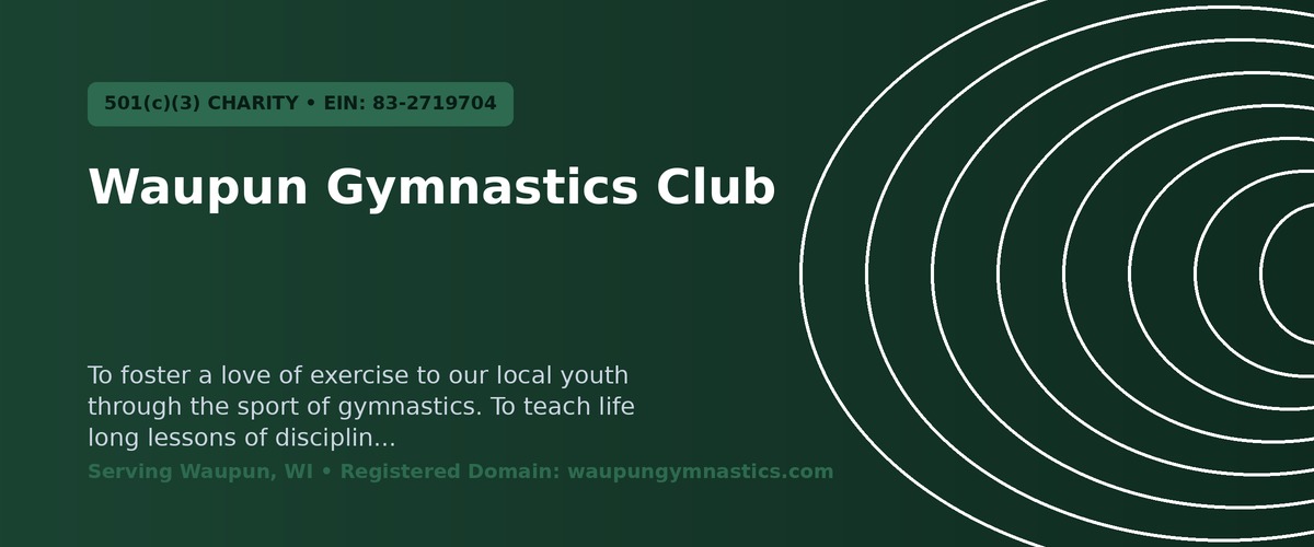 Waupun Gymnastics Club Organization Banner
